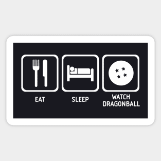 Eat Sleep Watch (white) Sticker
